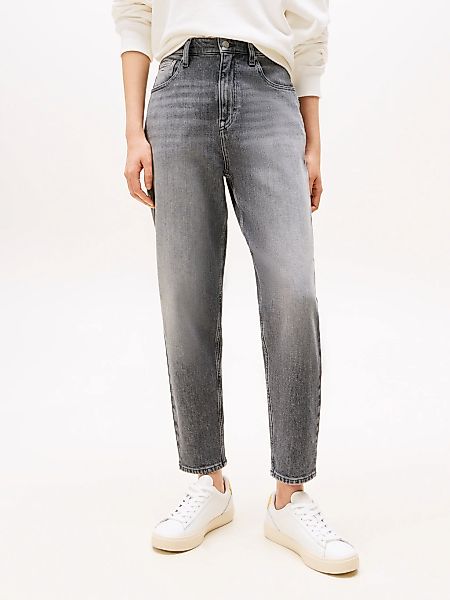Tommy Jeans Mom-Jeans "MOM JEAN UH TPR" mit Logo-Stickereien, in knöchelfre günstig online kaufen