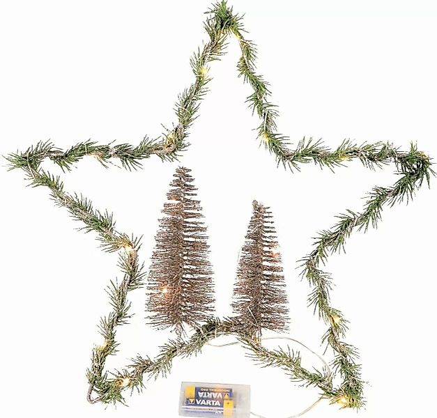 Hoff-Interieur weihnachtliche Deko-Ideen LED-Leuchtstern Forest 44 x 7 cm günstig online kaufen