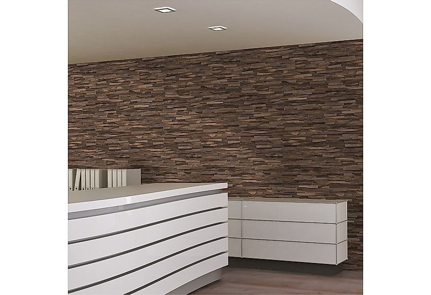 INDO 3D Wandpaneel Teak Elegance, BxL: 20,00x50,00 cm, 0,10 qm, (Packung, V günstig online kaufen
