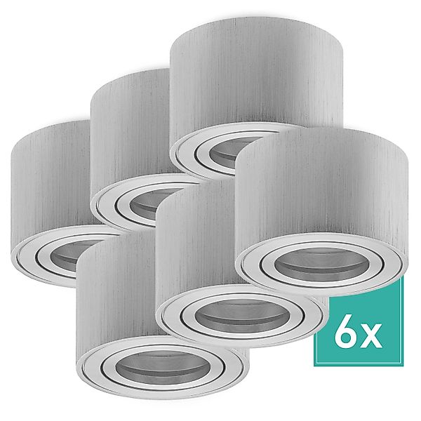 Oktaplex 6er Set Aufputz Spot Lile S für LED-Module Aufputz Spot Spotrahmen günstig online kaufen