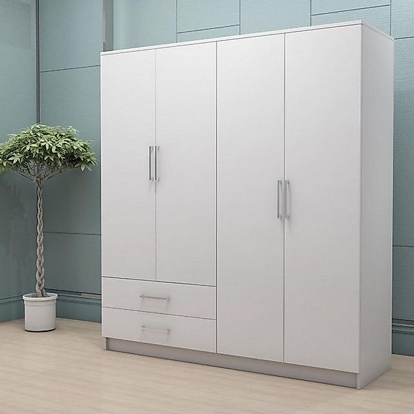 JVmoebel Kleiderschrank Kleiderschrank Weiß Möbel Design Schlafzimmer Garde günstig online kaufen