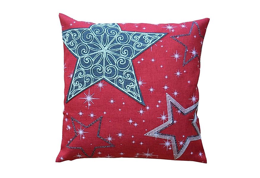texpot Kissenhülle Stickerei Sterne Tischläufer Winter Weihnachten Deko, (1 günstig online kaufen