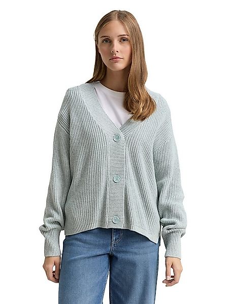 TOM TAILOR Denim Cardigan mit Strickstruktur und Knopfleiste günstig online kaufen