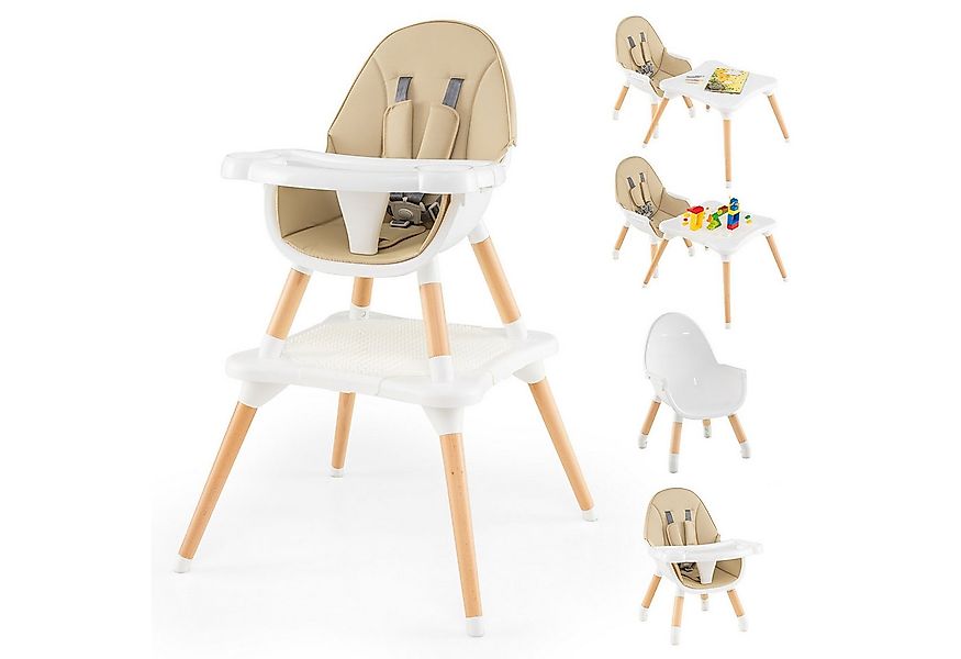 COSTWAY Hochstuhl (1 St), Kombihochstuhl, Babystuhl, mit Doppeltablett günstig online kaufen