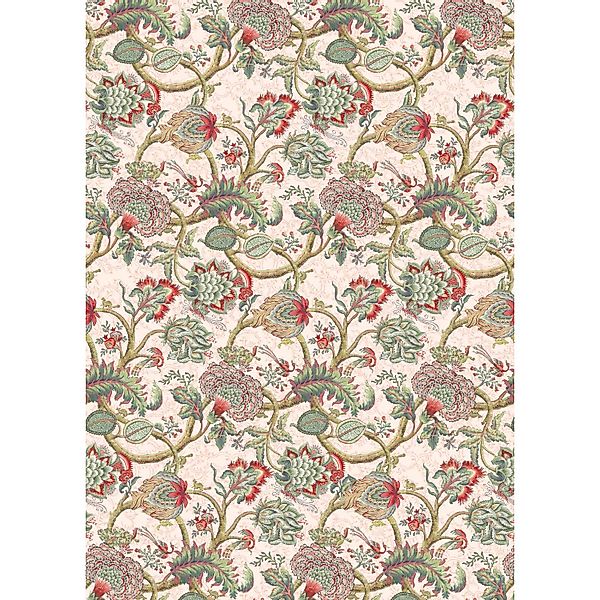 Sanders & Sanders Fototapete Blumen Grün und Rot 200 x 280 cm 611822 günstig online kaufen
