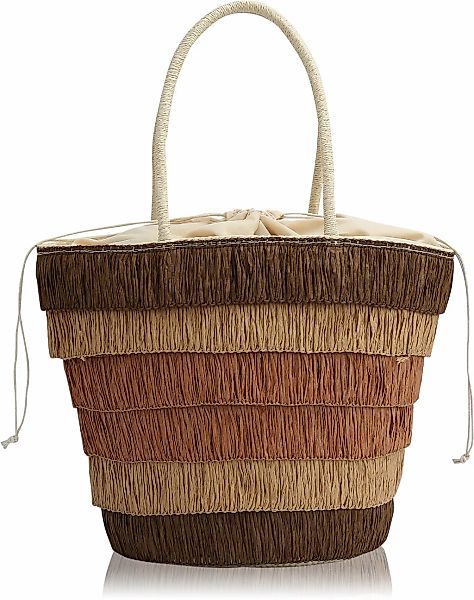 COLLEZIONE ALESSANDRO Schultertasche "Teneriffa" aus Stroh günstig online kaufen