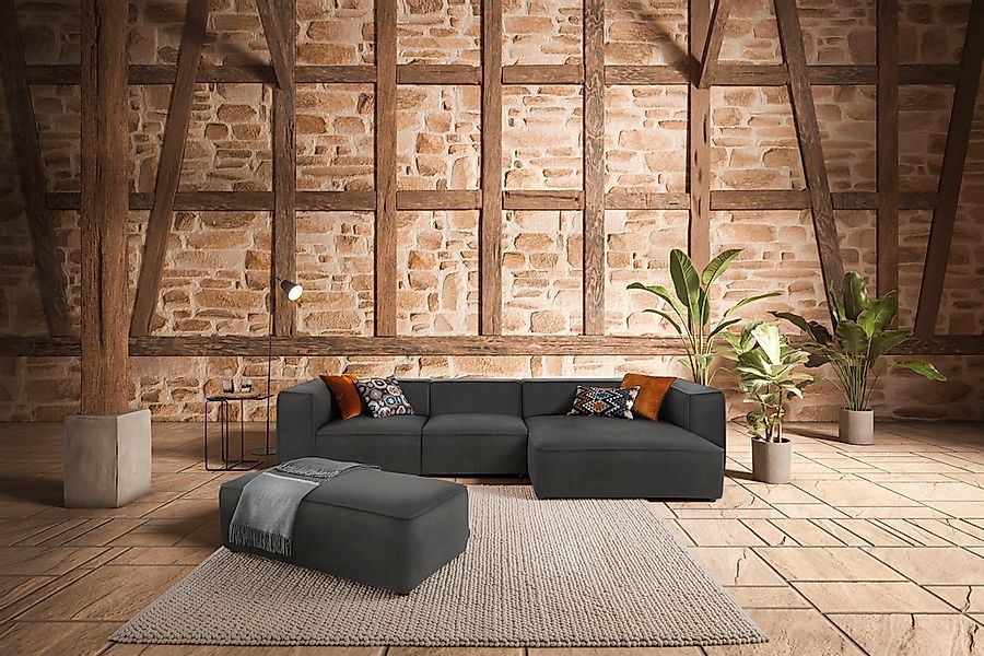 W.SCHILLIG Ecksofa "around-the-block", mit eleganter Biese, mit Federkern, günstig online kaufen