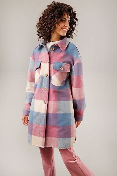Aniston CASUAL Fleecejacke, im Karo-Dessin günstig online kaufen
