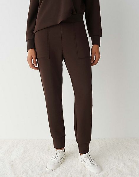 OPUS Stoffhose MYHA CLUB mit samtiger Optik Schmal zulaufendes Bein, angera günstig online kaufen