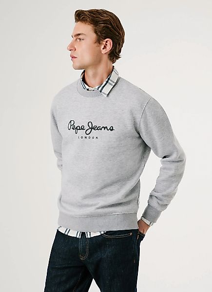 Pepe Jeans Sweatshirt "MACBETH MELANGE CREW", Rundhalsausschnitt, Logo günstig online kaufen