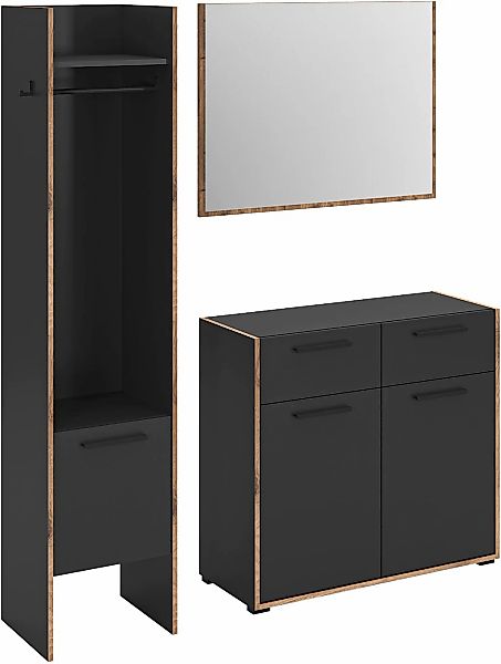 Home affaire Garderoben-Set "MUSTA, 3-teilig: Garderobenschrank, Kommode & günstig online kaufen