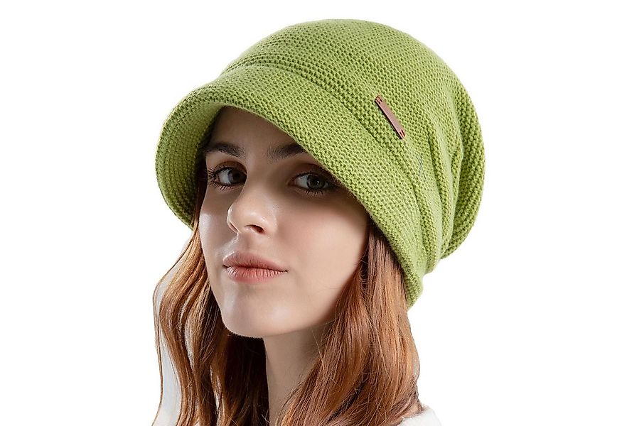 Coonoor Strickmütze Wollmütze WinterMütze Warme Slouchy Strickmütze Mit Bre günstig online kaufen