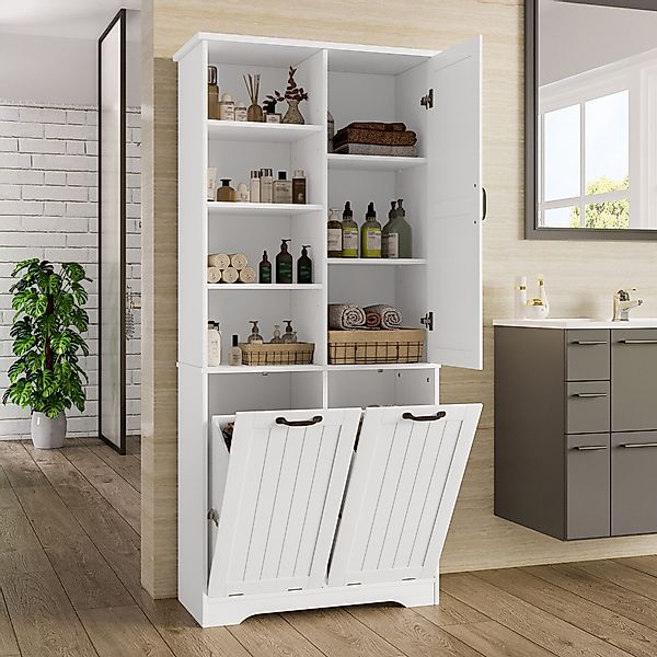Merax Hochschrank Badkommode Badschrank mit verstellbaren günstig online kaufen