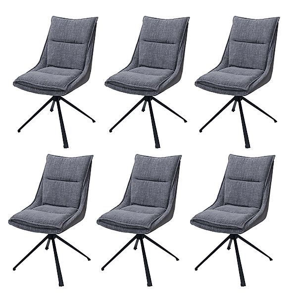 MCW Esszimmerstuhl N71 6er-Set Grau günstig online kaufen