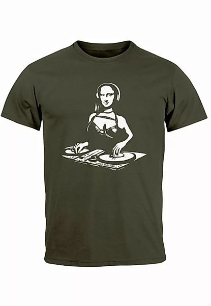 Neverless Print-Shirt Herren T-Shirt Mona Lisa Techno Festival DJ Electroni günstig online kaufen
