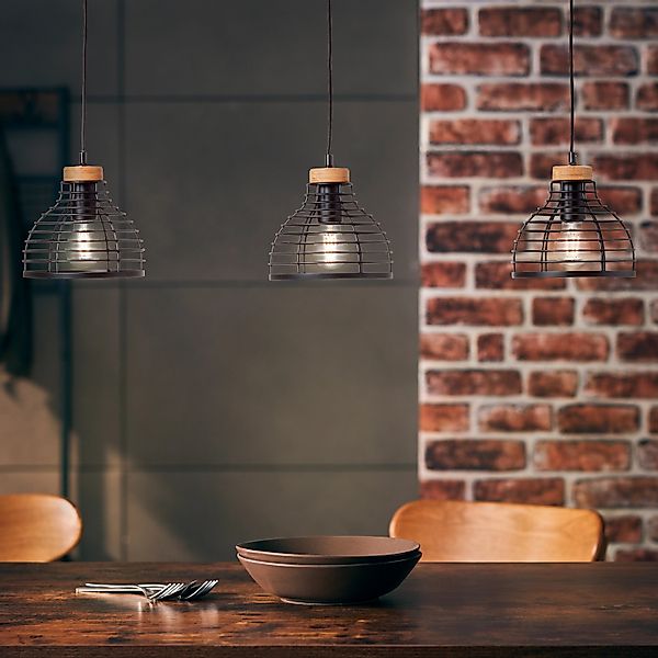 Brilliant Pendelleuchte »Avia«, 3 flammig, Leuchtmittel E27   ohne Leuchtmi günstig online kaufen