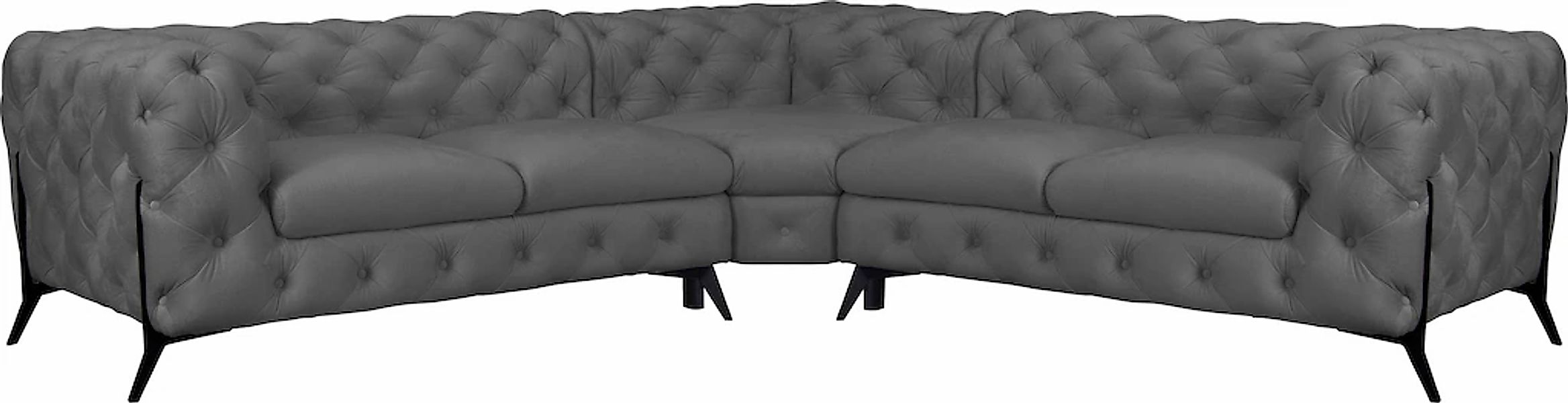 Home affaire Chesterfield-Sofa "Amaury L-Form" Chesterfield-Optik, Breite/T günstig online kaufen