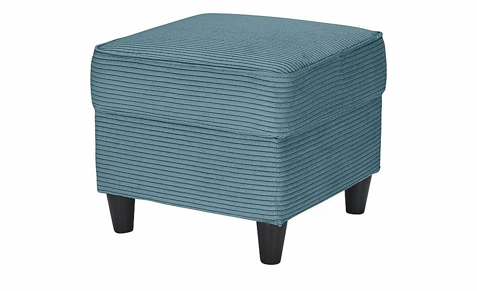 Hocker  Kivana ¦ türkis/petrol ¦ Maße (cm): B: 52 H: 45 T: 52.0 Polstermöbe günstig online kaufen