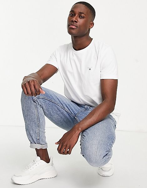 Gant – Original – T-Shirt in Weiß mit Logo günstig online kaufen