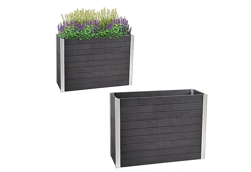 TRUTZHOLM Hochbeet Pflanzkasten lang 117 x 41,5 x 84,5 cm Holzoptik bis 226 günstig online kaufen
