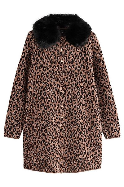 Next Minikleid Mini-Strickkleid mit Kunstfellkragen (1-tlg) günstig online kaufen