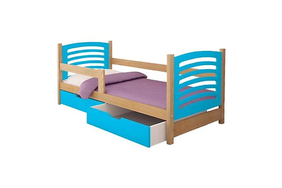 thematys Jugendbett Kinderbett mit abnehmbaren Rausfallschutz und zwei Schu günstig online kaufen