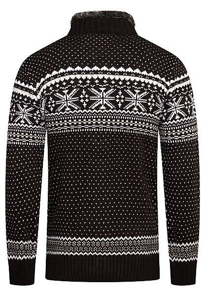 behype Cardigan BKIANA Strickjacke Grobstrick Norweger-Muster günstig online kaufen