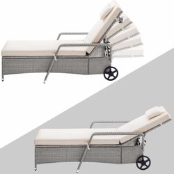 Casaria Gartenliege, 165kg Belastbar 7cm Auflage günstig online kaufen