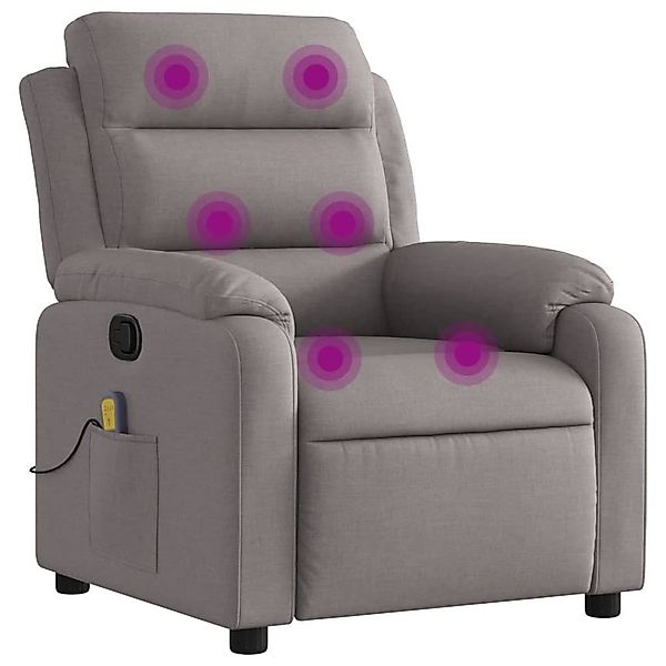 vidaXL Sessel Massagesessel Taupe Stoff (1-St) günstig online kaufen