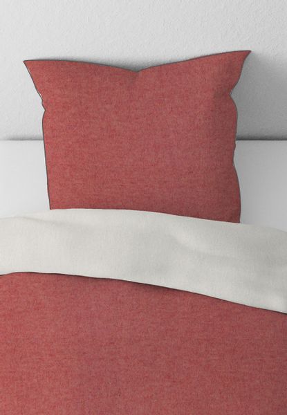 Biberna Kissenbezug "Hermal Flanell mit Reißverschluss, Melange-Optik, Wend günstig online kaufen