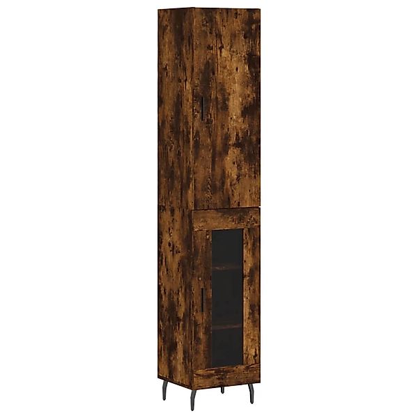 vidaXL Highboard Räuchereiche 34,5x34x180 cm Holzwerkstoff 3199062 günstig online kaufen