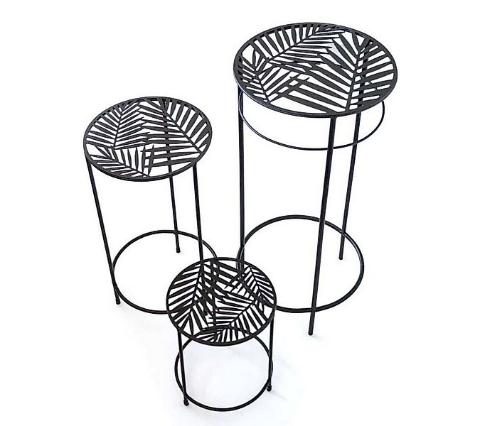 K&L Wall Art Gartentisch Garten Beistelltisch Balkon Blumentreppe Metalltis günstig online kaufen