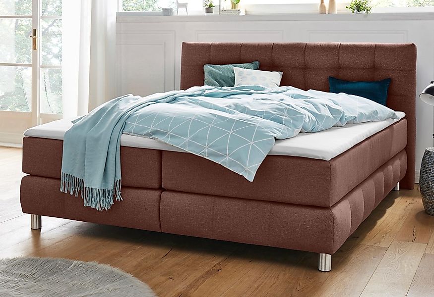 andas Boxspringbett "Salo XXL", in Samtoptik oder Struktur, 6 Breiten in Üb günstig online kaufen