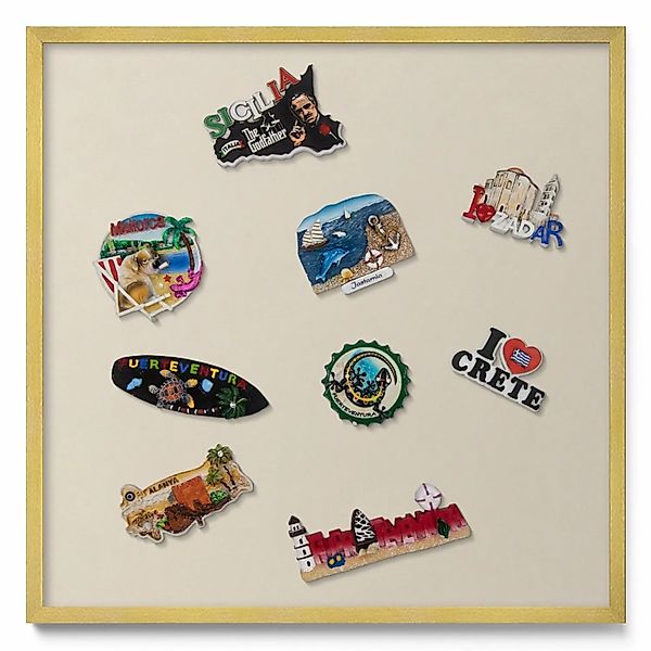 Tulup Magnettafel Magnetboard für Reisemagnete Farbe Hellbeige 50x50 cm Met günstig online kaufen