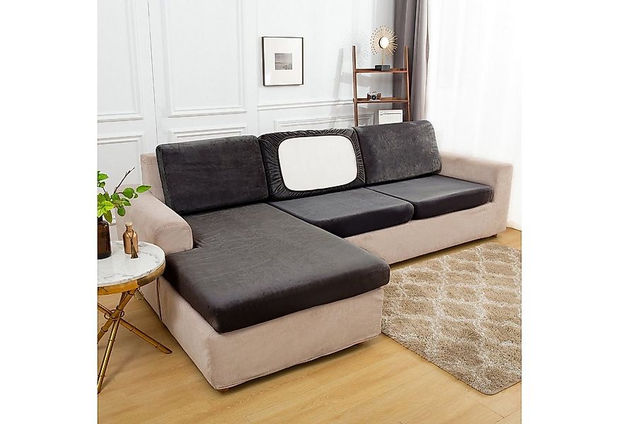 Rosnek Sofahusse Stretch, Samt, mit elastischer Unterseite, für Sofa günstig online kaufen
