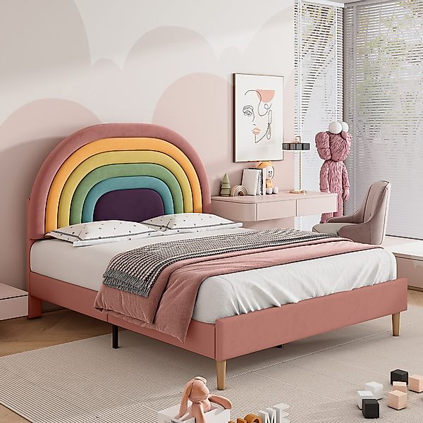 STILVORA Polsterbett 140×200 Kinderbett Jugendbett mit günstig online kaufen