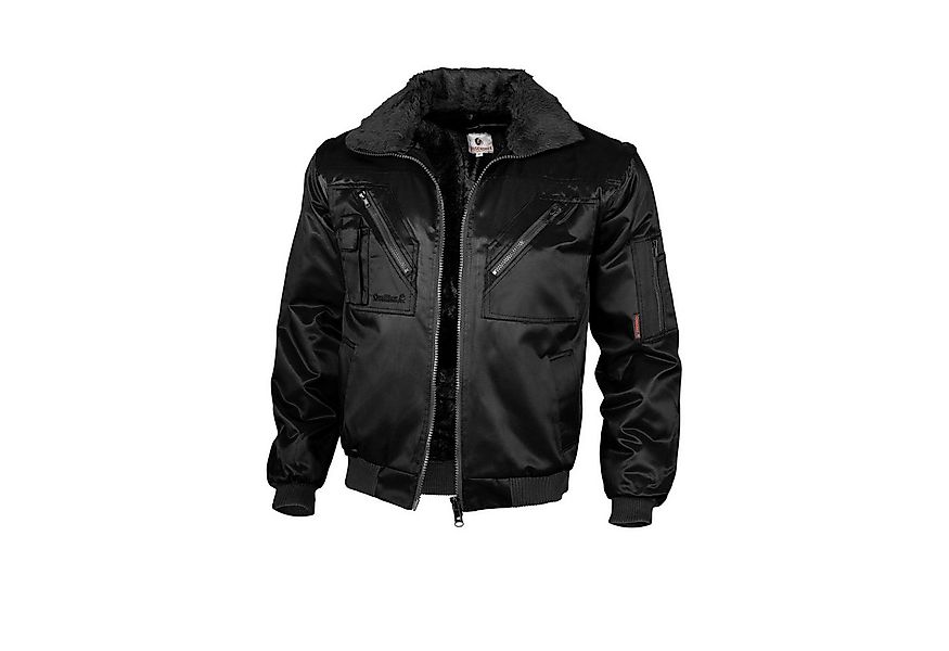 Qualitex Workwear Pilotenjacke Pilotenjacke einfarbig schwarz, Gr. XL günstig online kaufen