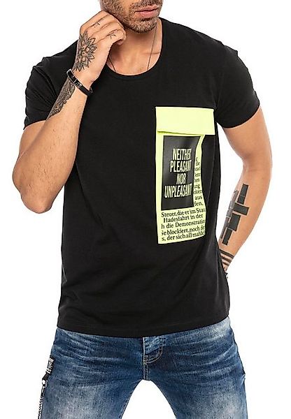 RedBridge T-Shirt T-Shirt mit Kontrasttasche und Print – Regular Fit, 100 % günstig online kaufen