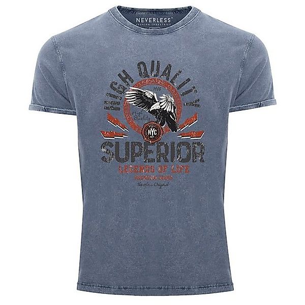 Neverless Print-Shirt Neverless® Herren T-Shirt Vintage Shirt Printshirt Su günstig online kaufen
