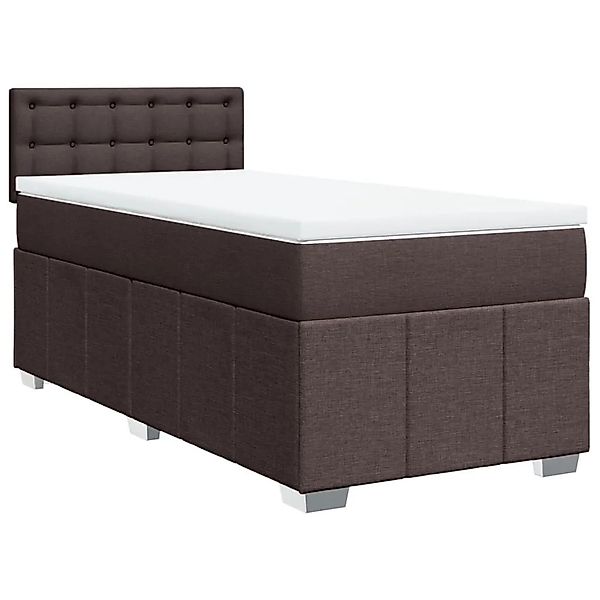 vidaXL Boxspringbett mit Matratze Dunkelbraun 80x200 cm Stoff 3286912 günstig online kaufen