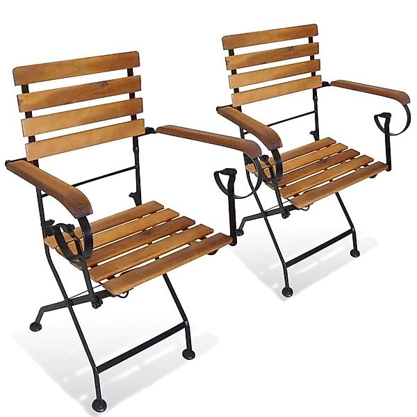 vidaXL Gartenstuhl Klappbare Gartenstühle 2 Stk. günstig online kaufen