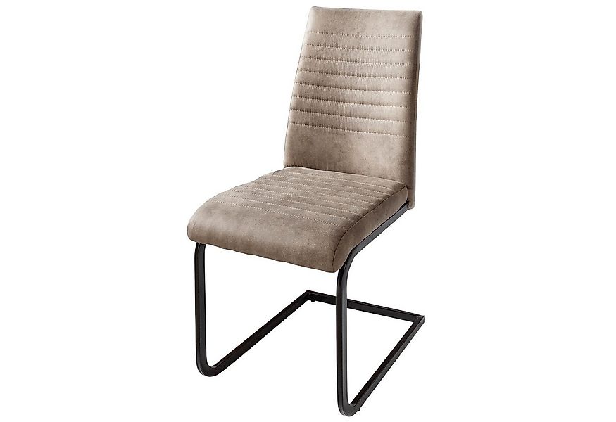 riess-ambiente Freischwinger APARTMENT taupe / schwarz (Einzelartikel, 1 St günstig online kaufen