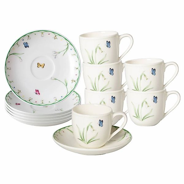 Villeroy & Boch Tasse "Espressotassen mit Untertassen Colourful Spring 100 günstig online kaufen