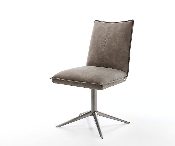 Drehstuhl Lelio-Flex Mikrofaser Taupe Vintage Fußkreuz Graphit 360° drehbar günstig online kaufen