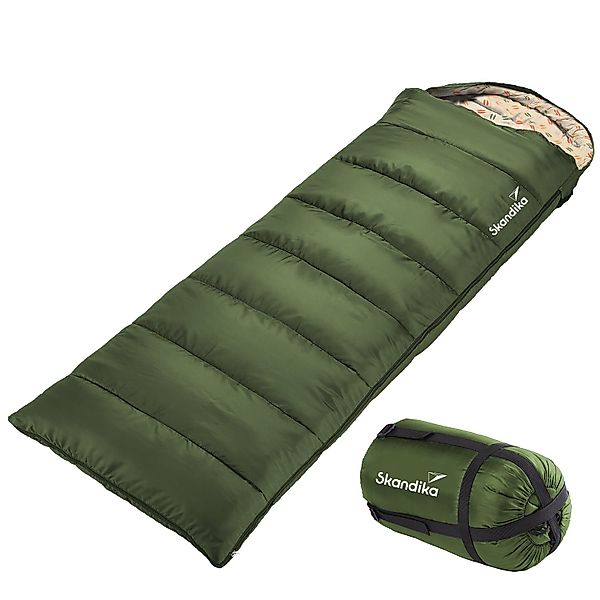 Skandika Schlafsack Iceland Dunkelgrün Reißverschluss rechts, günstig online kaufen