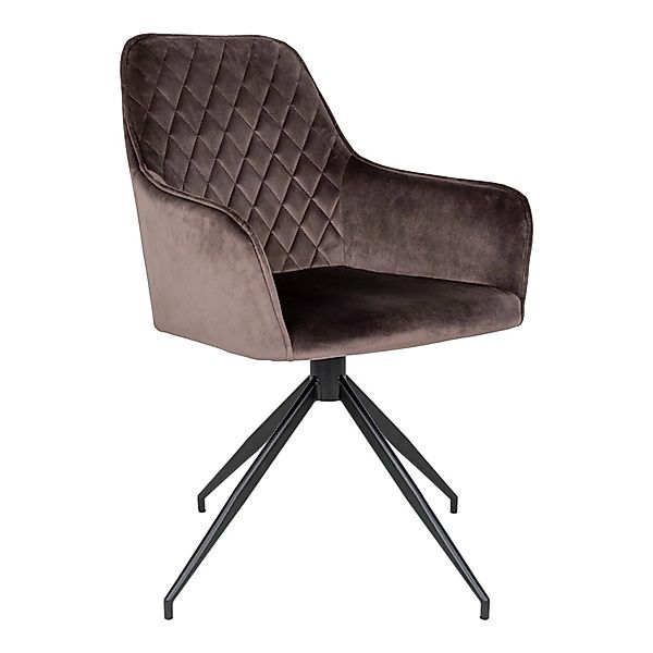ebuy24 Harbo Esszimmerstuhl mit Drehfuß Pilzfarben Schwarz günstig online kaufen