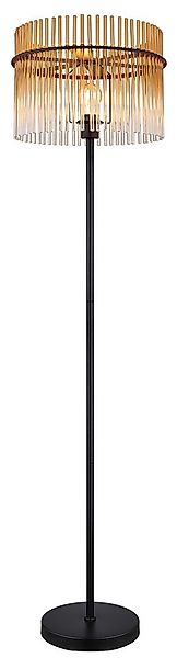 GLOBO LIGHTING Stehlampe GORLEY, ohne Leuchtmittel, Stehlampe schwarz Glass günstig online kaufen