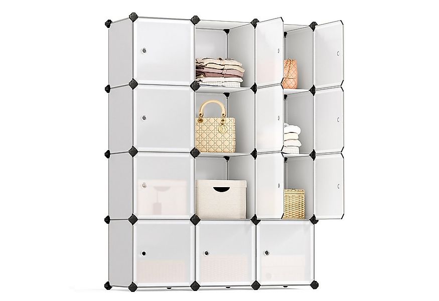 SONGMICS Stufenregal Schuhregal, Regalsystem, Kleiderschrank, Steckregal günstig online kaufen