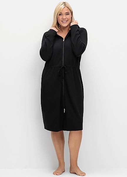 Sheego Damenbademantel Bademantel, Länge ca. 110 günstig online kaufen
