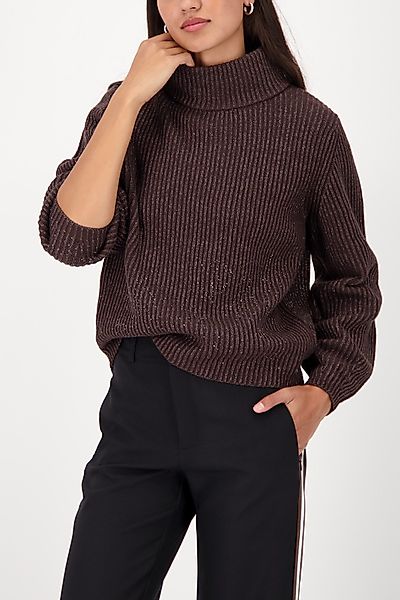 Monari Rollkragenpullover Pullover Lurex + Schmuck günstig online kaufen